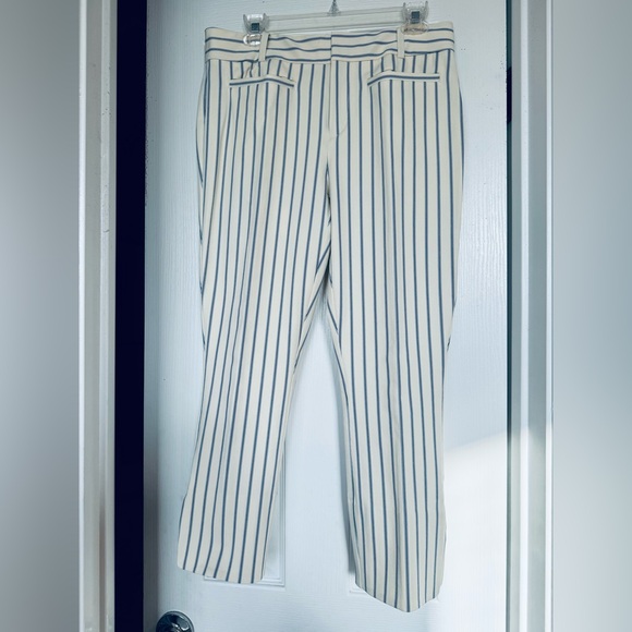 Anthropologie Essential Slim Crop Stripe Trouser - Picture 7 of 11